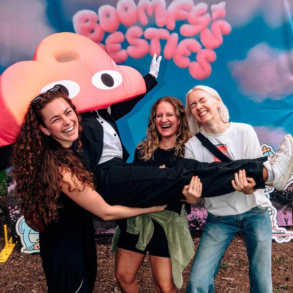 Besties having fun at All Things Go Music Festival