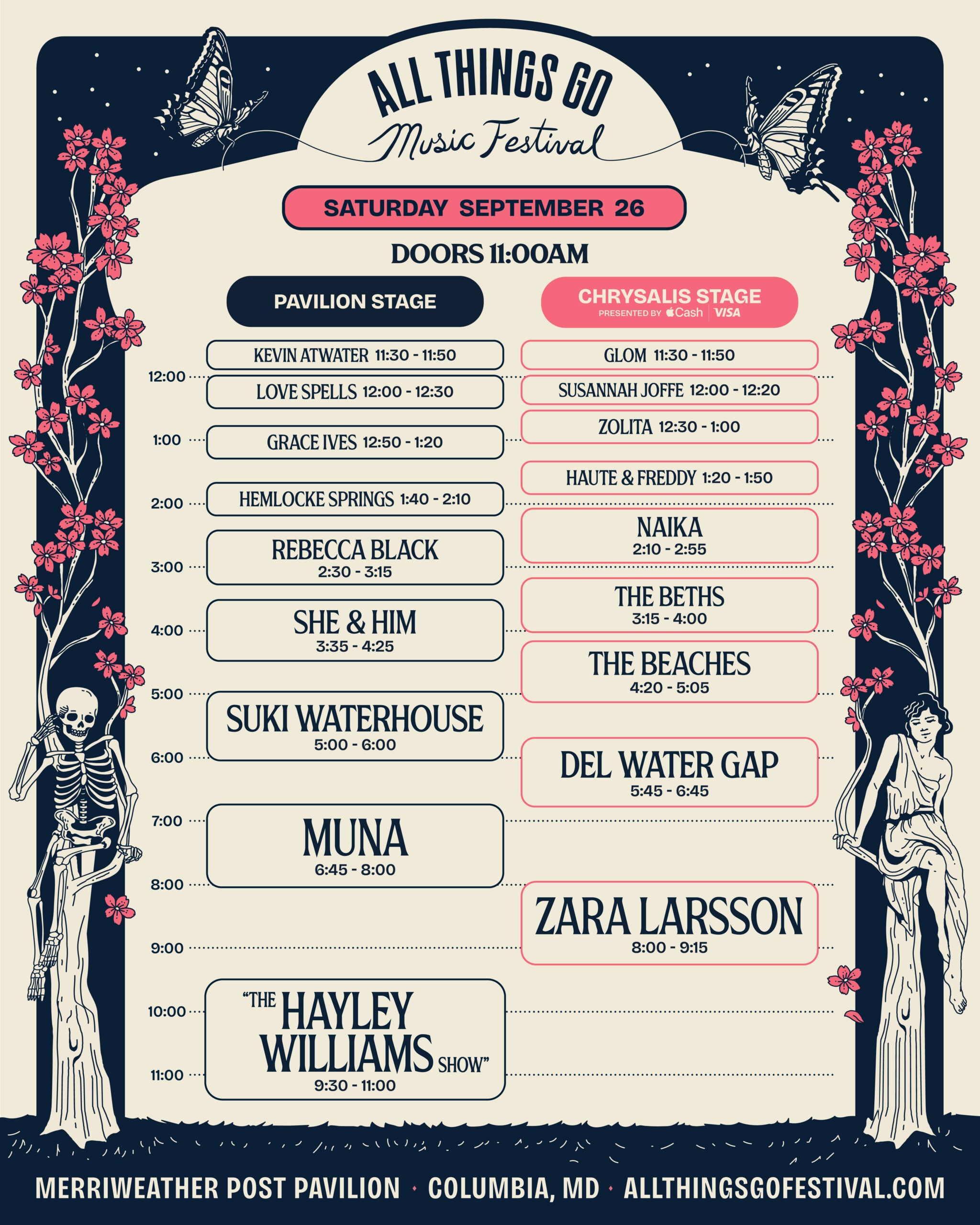 DC Saturday Set Times