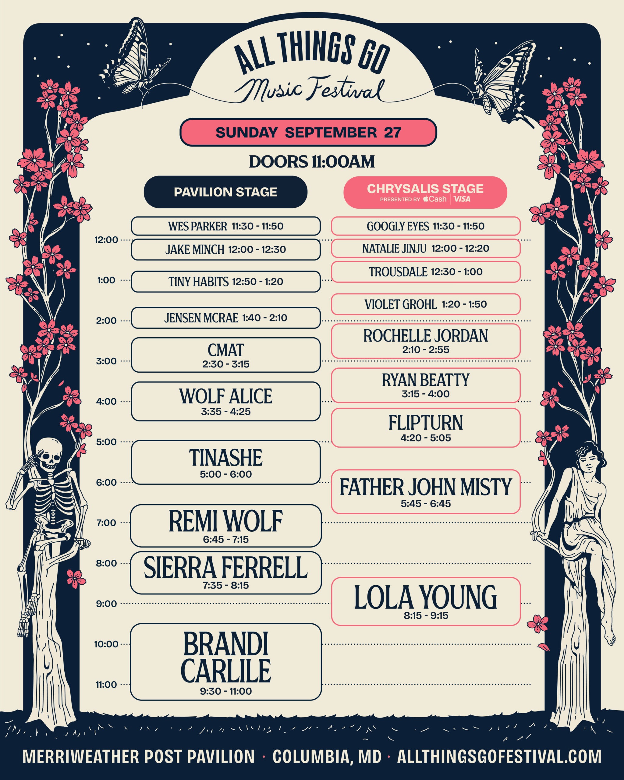 DC Sunday Set Times